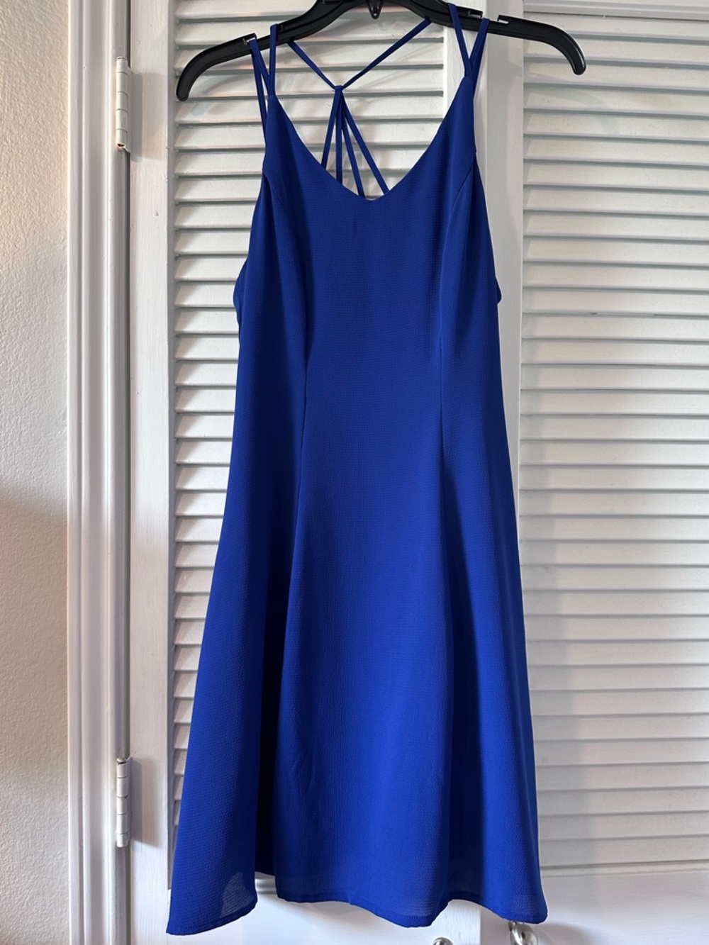 She + Sky Size Small Royal Blue Strappy Mini Dress